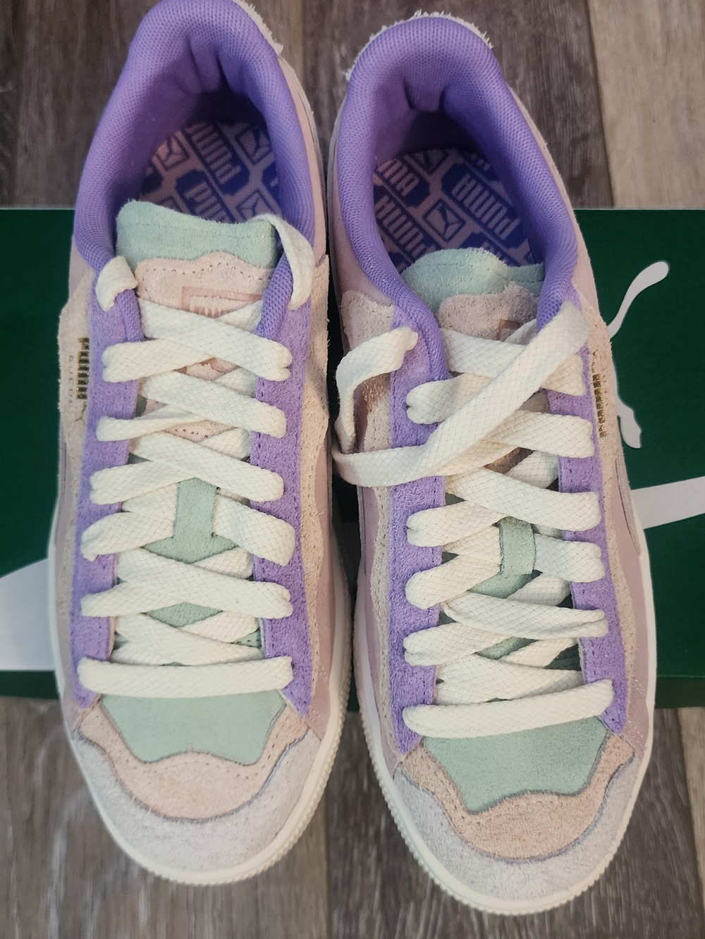 Women,s Low-Top Sneakers in Lavender, Mint & Pink